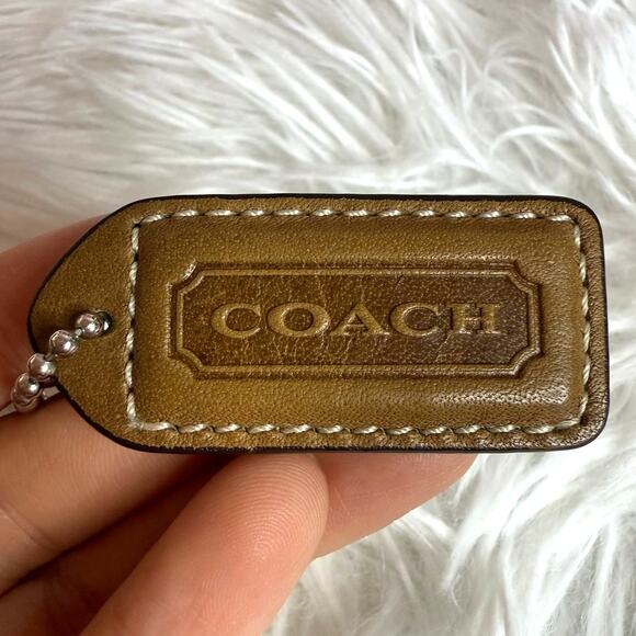 1.5" y2k COACH Vintage Fob Bag Charm Hang tag Hangtag - Picture 1 of 2